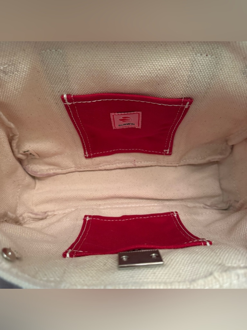 NEW viral Boatkin Sunwin Madaket Small Mini Classic Tote Bag (Red Color) - Picture 6 of 9